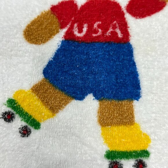 Springmaid Hand Towel Gear Kids Bears Sports Theme USA Vintage Linen 25 x 16 - Picture 5 of 13